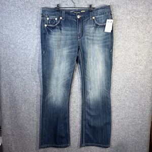 Seven7 Luxe Boot Cut Jeans Women's Size 18 Blue Denim Premium Quality